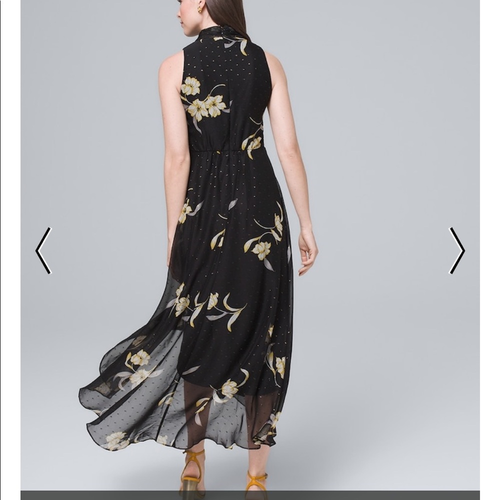 Floral high low maxi dress